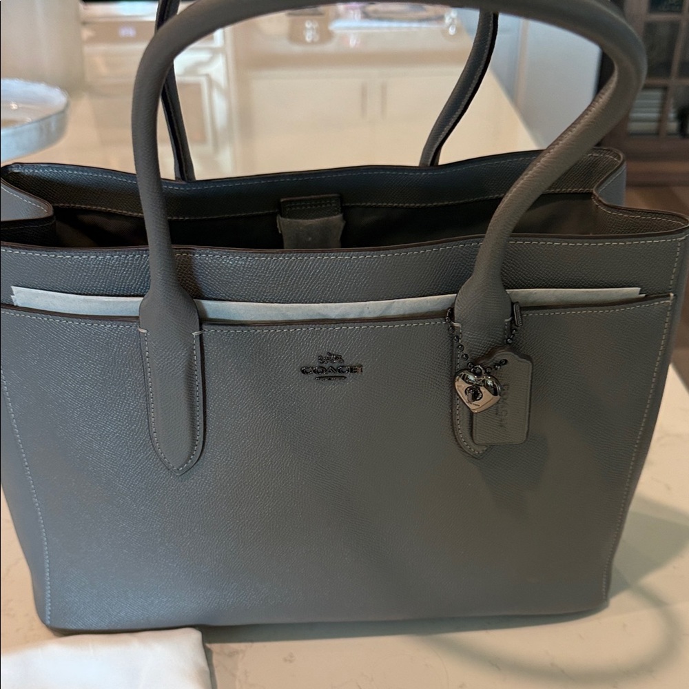 Coach Charcoal Leather Handbag